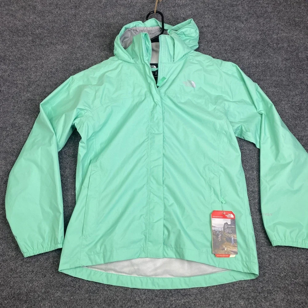The North Face Girls Resolve Reflective Jacket Surf Green XL 18 CM94BDM-GXL